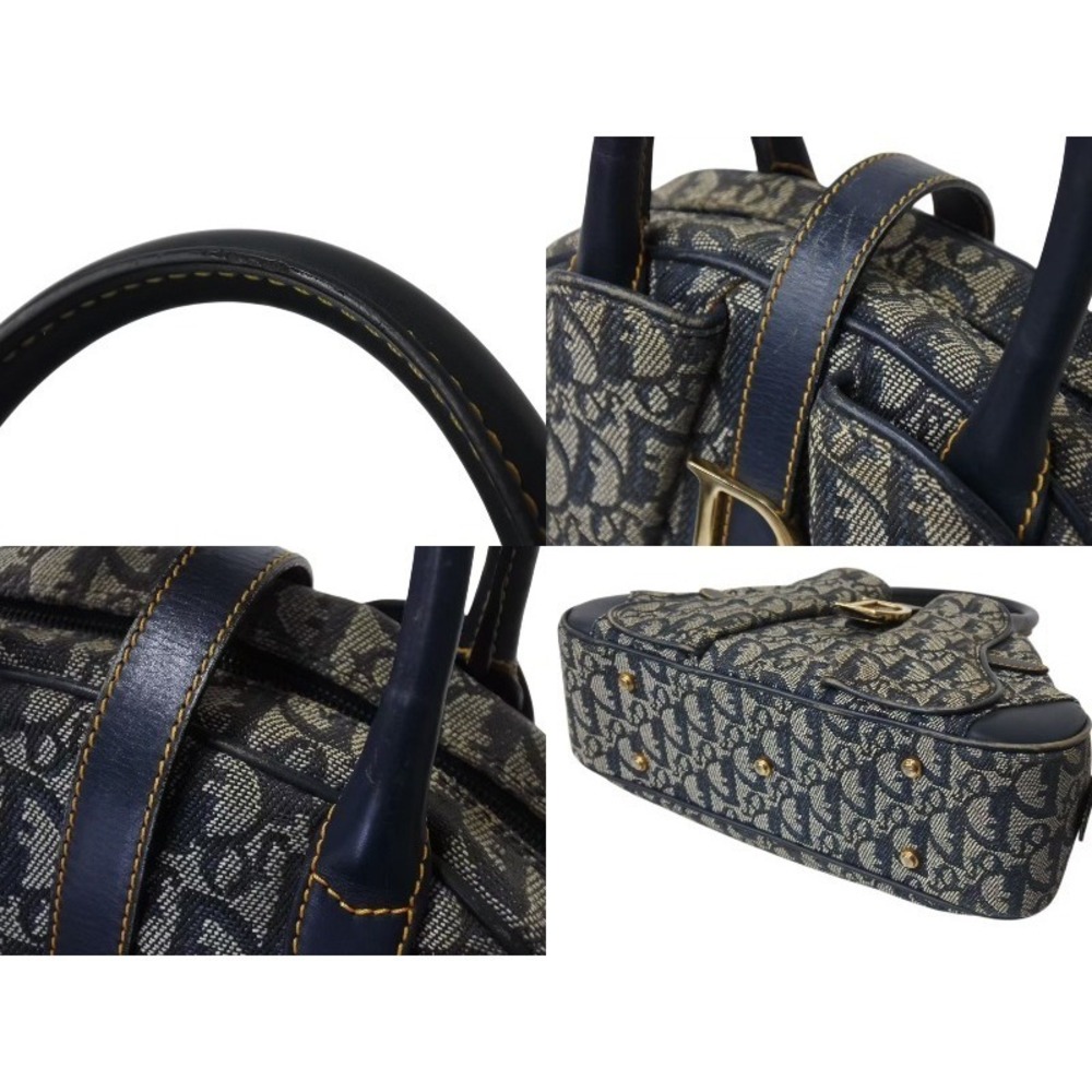 Christian Dior Double Saddle Bag Trotter Navy Blue - Picture 7 of 10